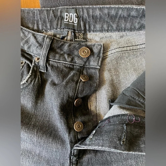 BDG Straight high Waisted straight Jeans Black washed - Picture 12 of 12